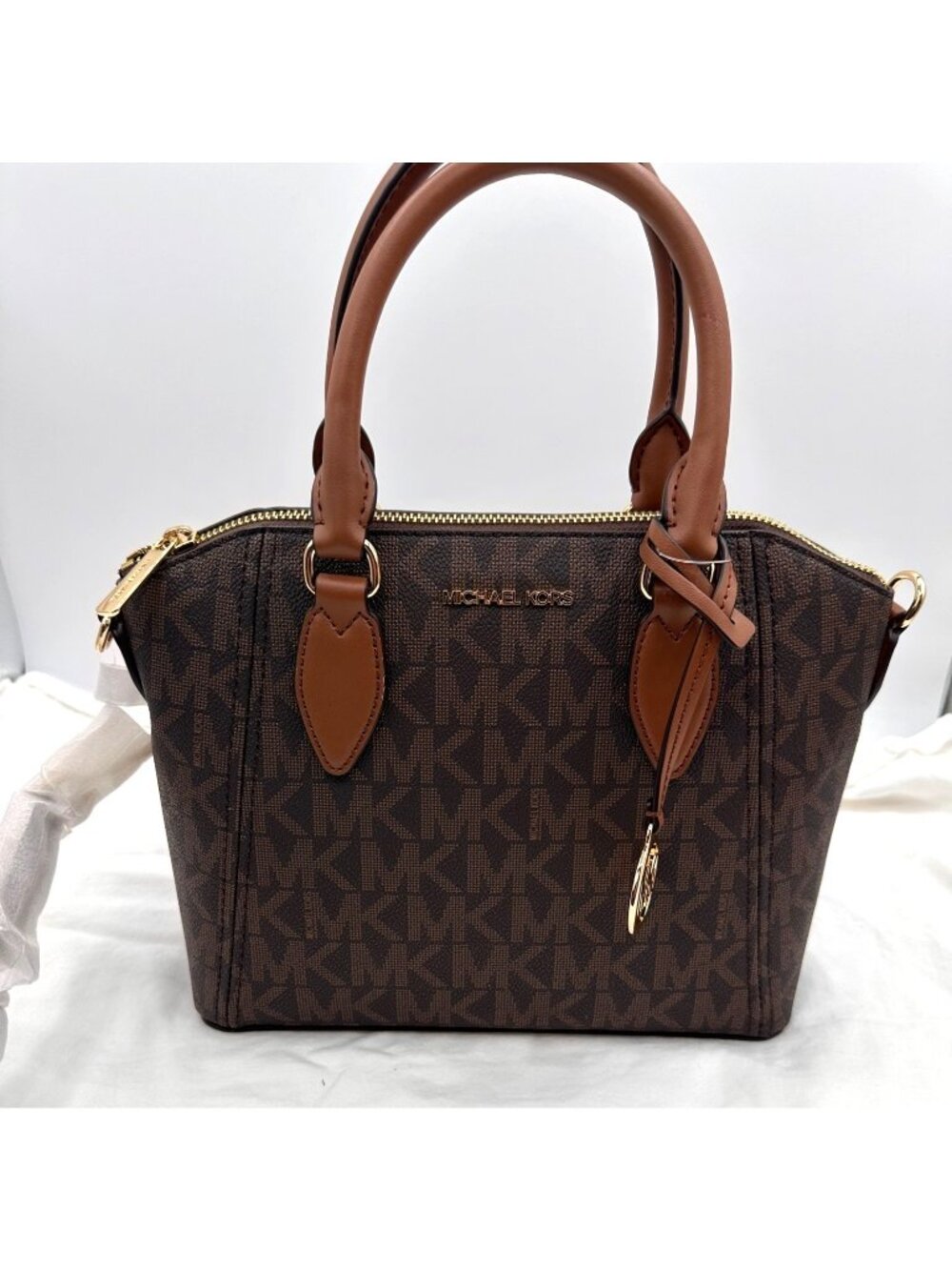 Michael Kors Brown Medium Satchel  Gold Hardware & Dual Handles - Picture 7 of 10